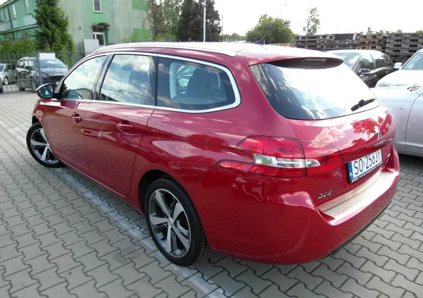 Peugeot 308 cena 34900 przebieg: 153000, rok produkcji 2015 z Sosnowiec małe 631